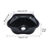 Hair Salon Back Wash Wall Mounted Black ABS Hairdressing Shampoo Basin Bowl