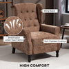 Recliner Armchair Vintage Reclining Chair Wingback Chair with Button Tufted Back