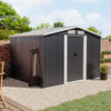 Metal Galvanized Steel Garden Shed Outdoor Bike Storage House Tool Sheds Roof
