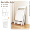 Upholstered Side Chairs Set of 2 Foldable Dining Chair Set-White
