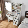 Vanity Set Makeup Table with Lighted Mirror Dressing Table 6Drawer Dresser Desk