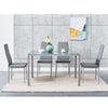 3 Colours Dining Table and 4 / 6 Padded Chairs Set Home Kitchen Furniture New