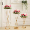 50-100CM Gold Geometric Plinth Flowers Stand Pedestal Wedding Decor Centrepiece