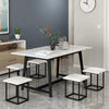 5in1 PU Leather/Linen Bar Stools Kitchen Counter Chairs Dining Industrial Seat