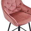 2* Velvet Bar Stools Breakfast Bar stool Pub Chairs Padded Seat Metal Leg CLIPOP