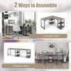 L-Shaped Corner Computer Desk PC Laptop Table w/ Storage Shelves