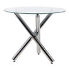 90cm Clear Tempered Glass Dining Table Home Furniture Cafe Lounge Recept Table