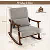 Costway Nursery Upholstered Rocking Accent Chair Indoor Rocker Armchair