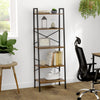 Bookcase Display Storage Shelving Unit Stand 4/5 Tier Steel Frame Ladder Shelf