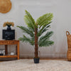 120cm Artificial Palm Tree Potted Green Plant Decor Houseplant in Pot In/Outdoor