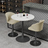 FATIVO 100cm Tall Marble Tulip Dining Table Round Bar Coffee Table Casual Studio