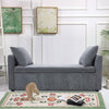 Grey Ottoman Window Seat Hidden Storage Box Bench Chenille Home Living Furniture