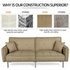 Modern Fabric Sofa Bed 3 Seater Click Clack Living Room Recliner Couch Sofa Grey