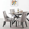 Velvet Dining Chair with Door Knocker Ring Windsor Dressing Room Chair 1/2/4/6