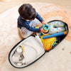 Kids Rolling Luggage Children Hard Cabin Shell Carry On Suitcase-Blue