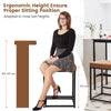 2X 60cm Counter Height Stools Metal Frame Modern Square Pub Bar Stools Brown