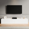 Floating High Gloss 140cm TV Stand Cabinet White LED Wall Mounted Storage Unit