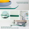 Tempered Glass Round Glass Side Table Coffee Table 2 Tier Nightstand Beside Sofa