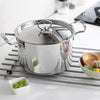 NEW 5Pcs Stainless Steel Cookware Set Casserole Stockpot Pot Hob With Glass Lids