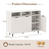 Multifunctional Cabinet Dining Room Coffee Bar Cabinet with Doors-White