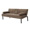 Panana Fabric Sofa Bed Sofabed with Drink Holders Recliner Free Bolster Cushions