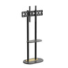 Solid TV Floor Stand Modern Art Style Oval Marble Shelf TV Mount 40-75” Flat LCD