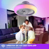 6 Speed Large LED Ceiling Fan with Lighting LED Light Adjustable Wind + Remote
