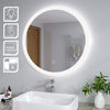 Round LED Bathroom Mirror With Demister Lights Illuminated Touch Sensor 800x800