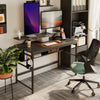 Mondeer 120cm Computer Desk with 2 Storage Shelves Removable Monitor Stand Black