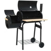 Classic Charcoal BBQ Offset Smoker Outdoor Garden Picnic Barbecue Grill