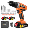 12/18/21/48V Cordless Drill Electric Drill Driver 36PCS Set + Battery + Case