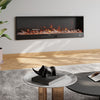 58inch Home Electric Fireplace Wall Mounted/Built-in LED Fire 12 Colour Flame UK