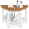 Semicircular Shower Bench 2-Tier Bath Bench Seat Bathroom Inside Shower Stool