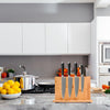 Double Side Knife Block Magnetic Extra Strong Magnetic Knife Block Board Bamboo