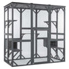 Large Outdoor Catio Wooden Cat Enclosure Big House Outdoor with Platforms Runs