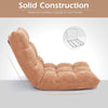 Padded Gaming Sofa Chair with Back Support for Adults and Teens-Apricot