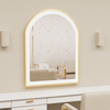 Large Gold LED Bathroom Mirror Salon Arch Wall Vanity Mirror Flicking-Free Defog