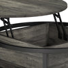 Round Lift Top Coffee Table with Hidden Storage, Modern Design for Living Room