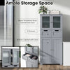 Bathroom Storage Cabinet Tall Freestanding Floor Wood Cabinet Storage Organizer