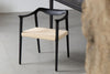 RATTAN SEAT WOODEN FRAME SCANDINAVIAN STYLE DINING CHAIR