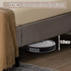 King Size Bed Frame Upholstered Platform Bed Slat Support W/ Storage Headboard