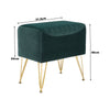 Velvet Footstool Ottomans with 4 Metal Legs Dressing Table Stool Bedroom Chairs