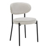 Dusk Mia Taupe Boucle & Black Metal Set of 2 Dining Chairs RRP £150