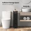Slim Bathroom Storage Cabinet Narrow Rolling Storage Organizer-Black