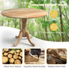 GAINOOM Rustic Dining Table Wooden Dining Table 4-Person Round Table