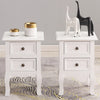 Wooden Bedside Cabinet Table Nitghtstands Set of 2 w/ Storage Drawer Cupboard
