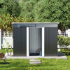 Metal Sheds Galvanised Steel Shed Pent Roof Window Storage Tools Container