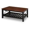 Cottage Coffee Table Black Painted Pine Wooden Side Table Storage