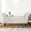 Velvet Upholstered Ottoman Bed End Bench Vintage Window Seat Lounge Storage Box