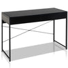 Industrial Computer Desk with 2 Drawers 112cm Study Writing Table Laptop PC Desk